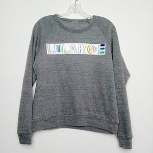 LuLaRoe Tops - Lularoe Rainbow Graphic Logo Sweatshirt Fleece L LuLaRoe Tops - Lularoe Rainbow Graphic Logo Sweatshirt Fleece L